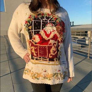 Embellished Ugly Christmas Sweater Vintage